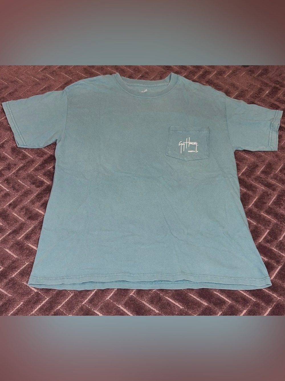 Guy Harvey Teal Short-Sleeve Pocket Tee